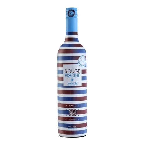 0 - Piscine Stripes Rouge Vinho Frances