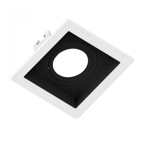 Spot Embutir PAR20 Recuado Quadrado Branco Com Preto Save Energy