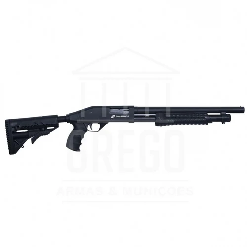 Espingarda CBC Pump Military 30 Coronha Retrátil Calibre 12 Cano 16 Se