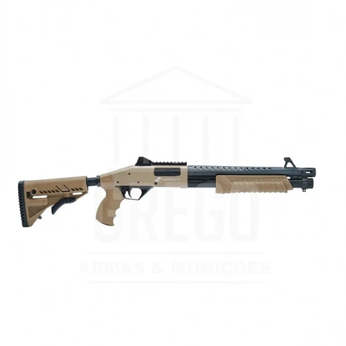Espingarda CBC Pump Military 30 Coronha Retrátil Calibre 12 Cano 14 Co