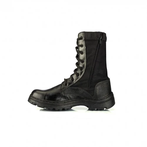 Coturno Militar Com Ziper - Tractor - Vaqueta - Lona - CA 49490