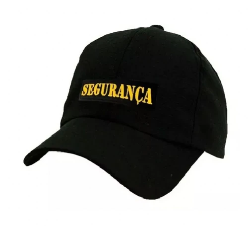 Boné Preto - Bordado Segurança Em Amarelo